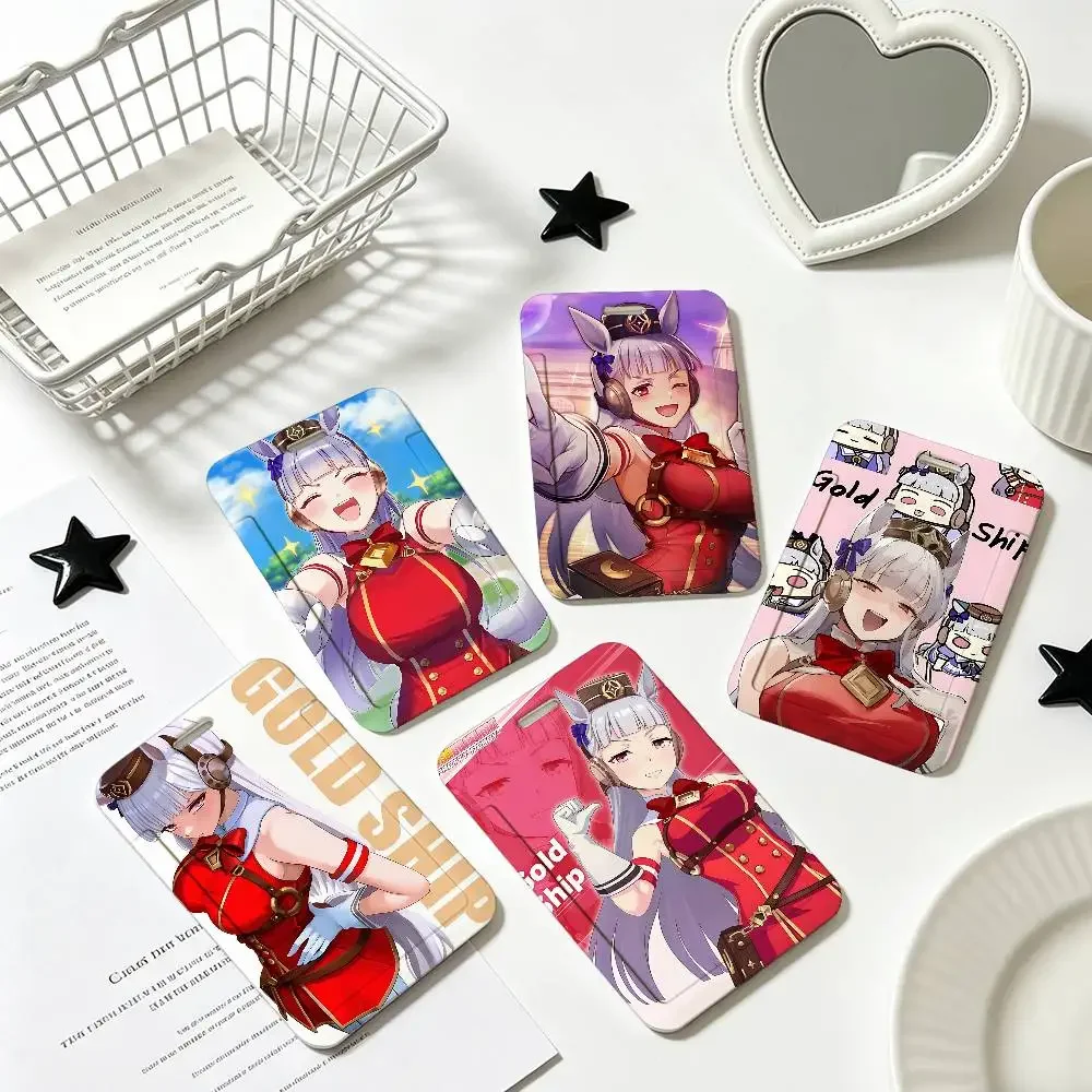 U-Uma Musume Pretty Derby Gold Ship ID Card Holder Badge Holders Lanyard Business Exhibit School Strap Neck Hang