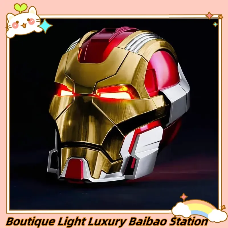 

Marvel Iron Man Mk17 Helmet Jarvis Voice Activated Auto Open Close Electric Mask With Led Eyes Collectible Prop For Adults Kids