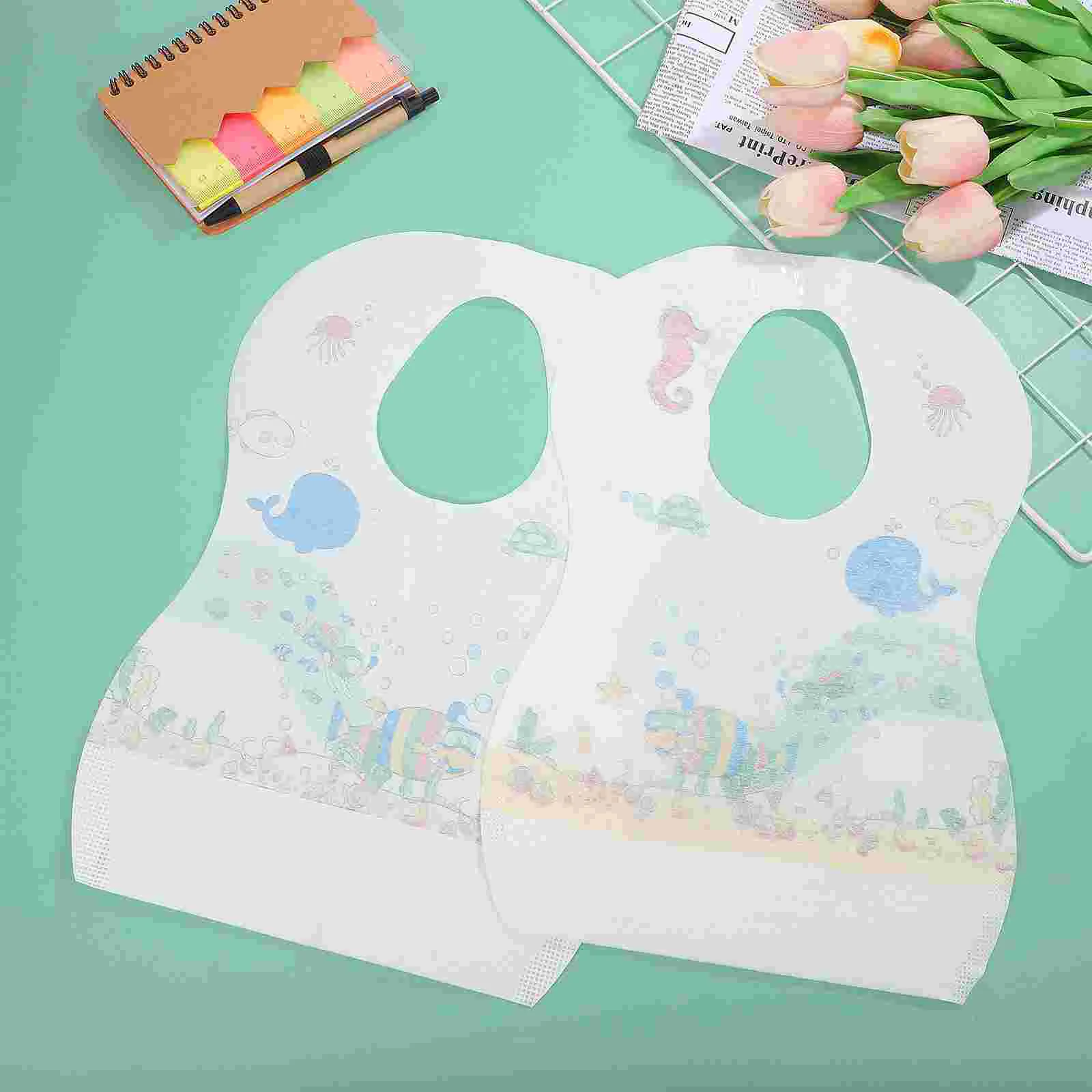 40 Pcs Disposable Bib Baby Bibs for Girls Eating Kids Meal Feeding Apron Toddler