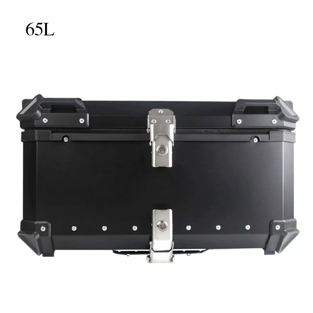 

65L Universal Motorcycle Aluminum Alloy Rear Trunk Luggage Case Quick Release Electric Motorbike Waterproof Tail Box Storage Box