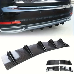2024 Universal Rear Diffuser Bumper For AUDI A3 A4 A5 A6 A7 B8 S4 Q5 81.5cm 5 Fins Splitter Chin Spoiler Lower Lip Auto parts