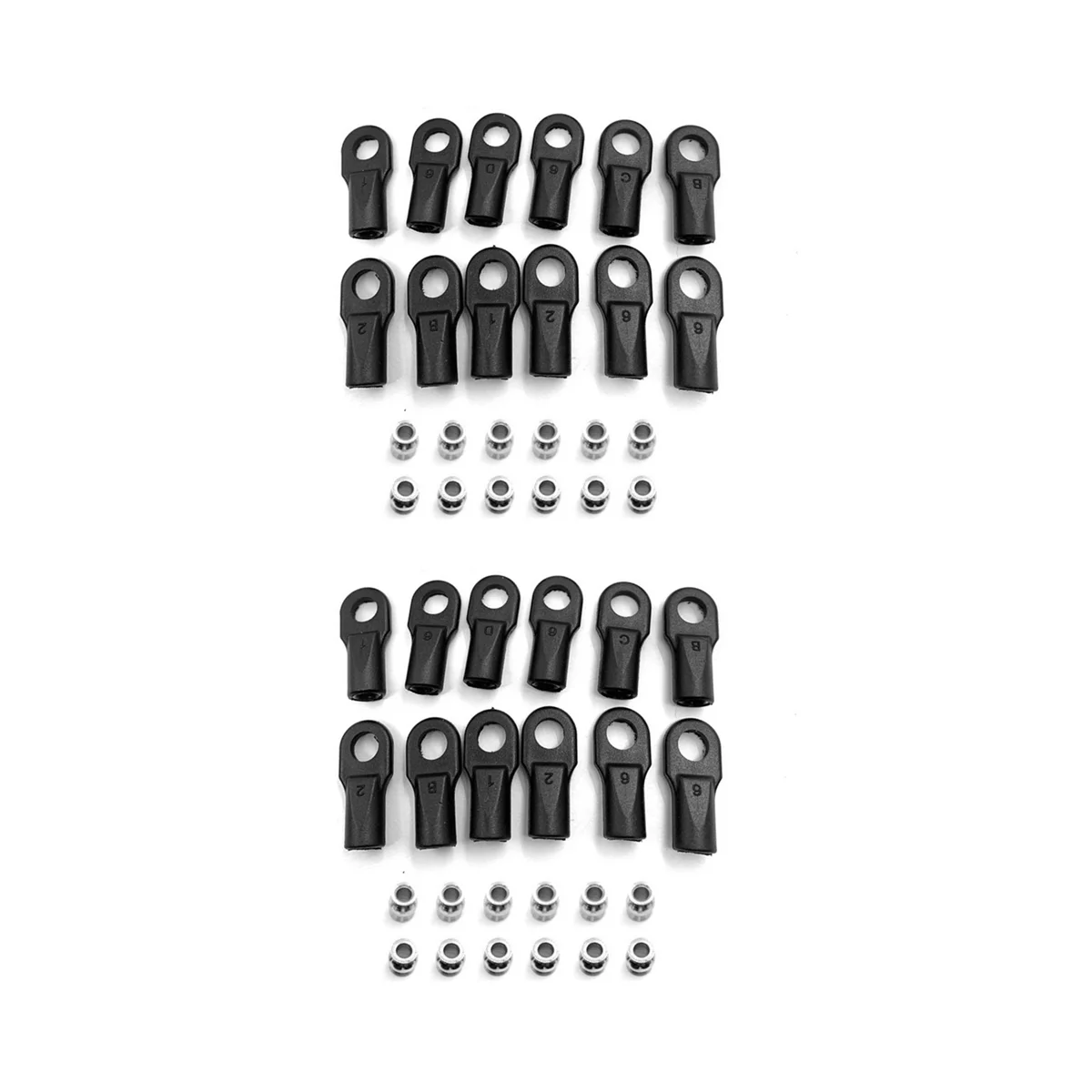 

24Pcs Rod Ends with Hollow Balls Ball Joint 5347 for Bandit Stampede Slash 2WD Summit Parts