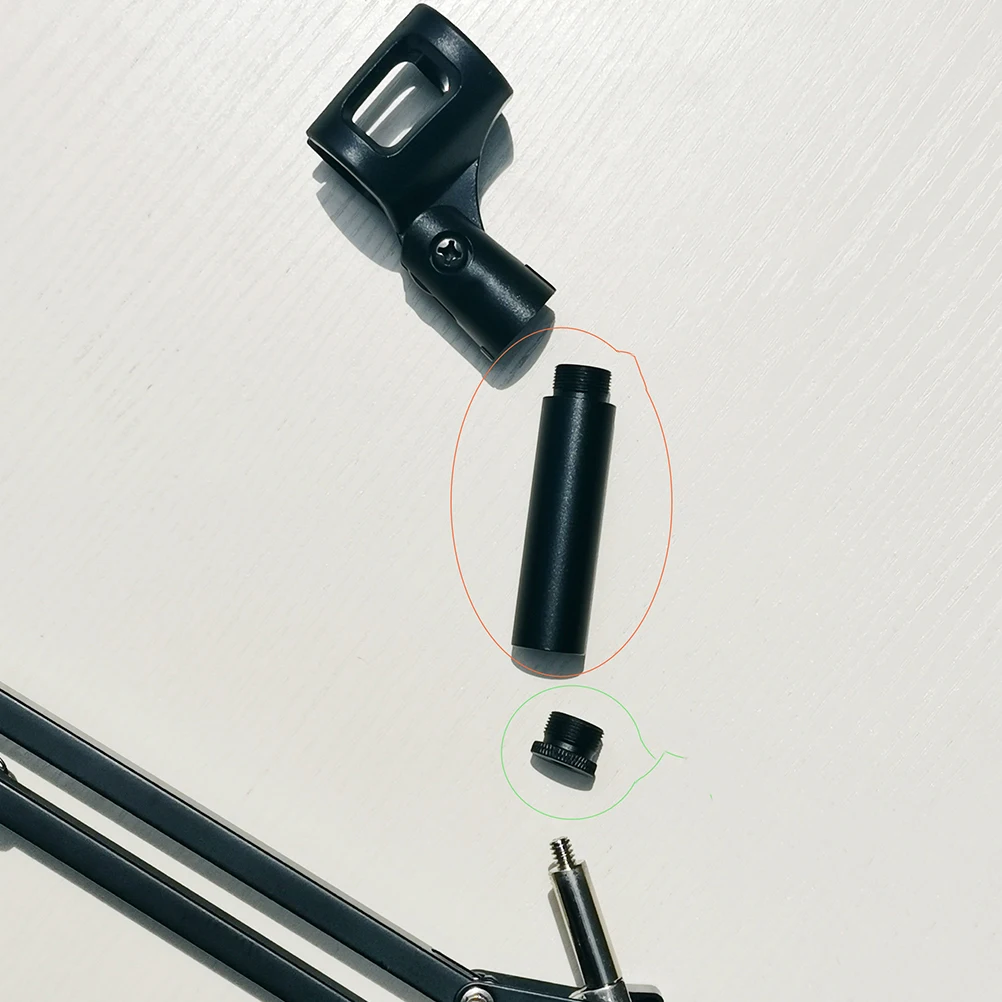 

Microphone Stand 3/8 to 5/8 Inch Extension Rod for Arm Desk Mount Microphone Desk Stand Extension Tube Durable Accessory