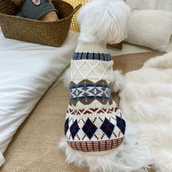 Dog Clothes Pet Sweater  Knitted Pullovers Sweater For Small Medium Dogs Chihuahua Puppy Pet Sweater Yorkshire Pure Dog Sweater