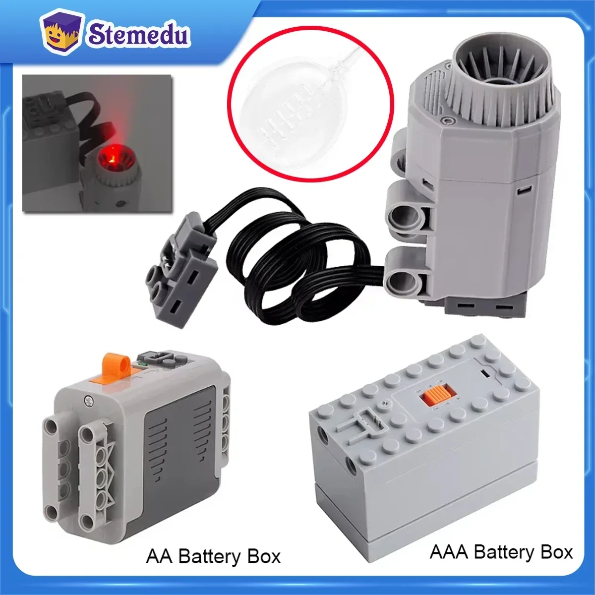 New Spray Motor MOC Building Blocks Smoke Electric Exhaust Technical PF Bricks For Exhaust Modified Car Model DIY Toys Parts