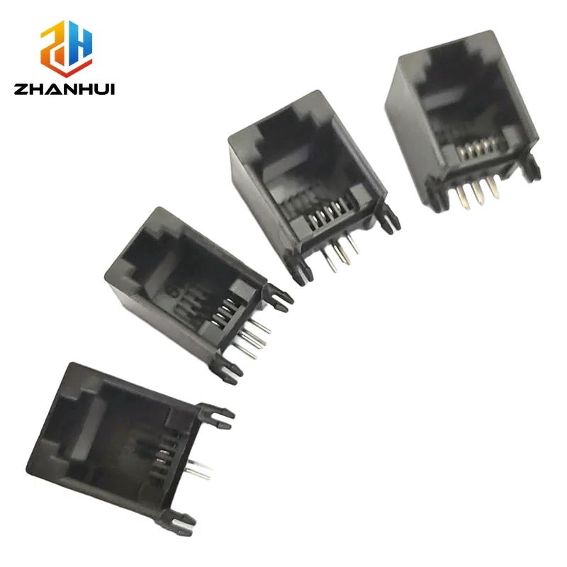 5/10PCS RJ11 Telephone Modular Jack - 4P4C 6P2C 6P4C 6P6C Horizontal Right-Angle PCB Mount Crystal Head Female Socket
