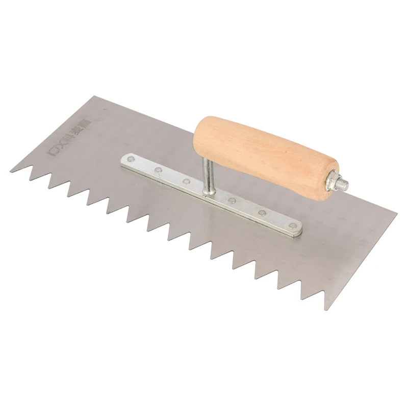 

Кельма, инструмент для плитки, нержавеющая сталь и зубчатый скребок пилы используется для украшения и укладки плитки.