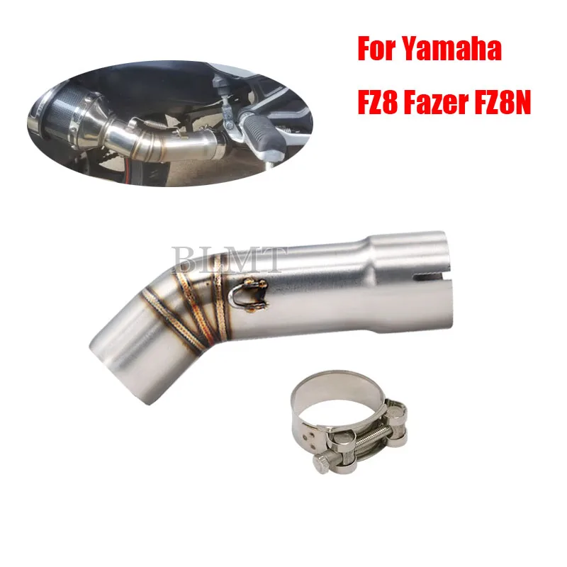 Motorcycle Exhaust Escape Moto Modify Muffler 51mm Middle Tube Link Pipe Slip On For Yamaha FZ8 Fazer FZ8N FZ8S FZ800 2010-2015