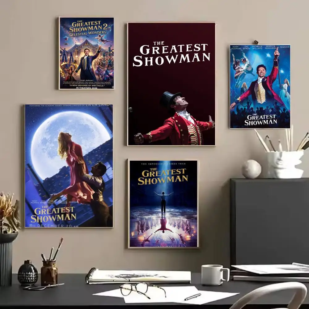 Movie T-The Greatest Showman Poster Trendy Aesthetic Wall Art high-end Bedroom Home Cafe library Decor