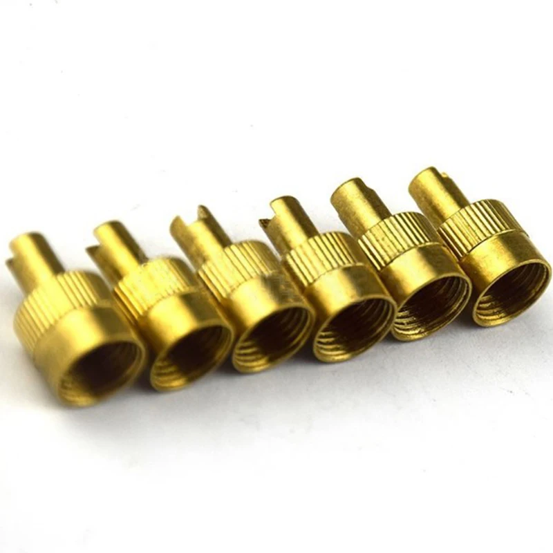 Copper Slotted Head Valve Stem Cap for  Motorcycle Valve Wheel Tyre Tire Valvol Lid Dust Cover Auto Accessory