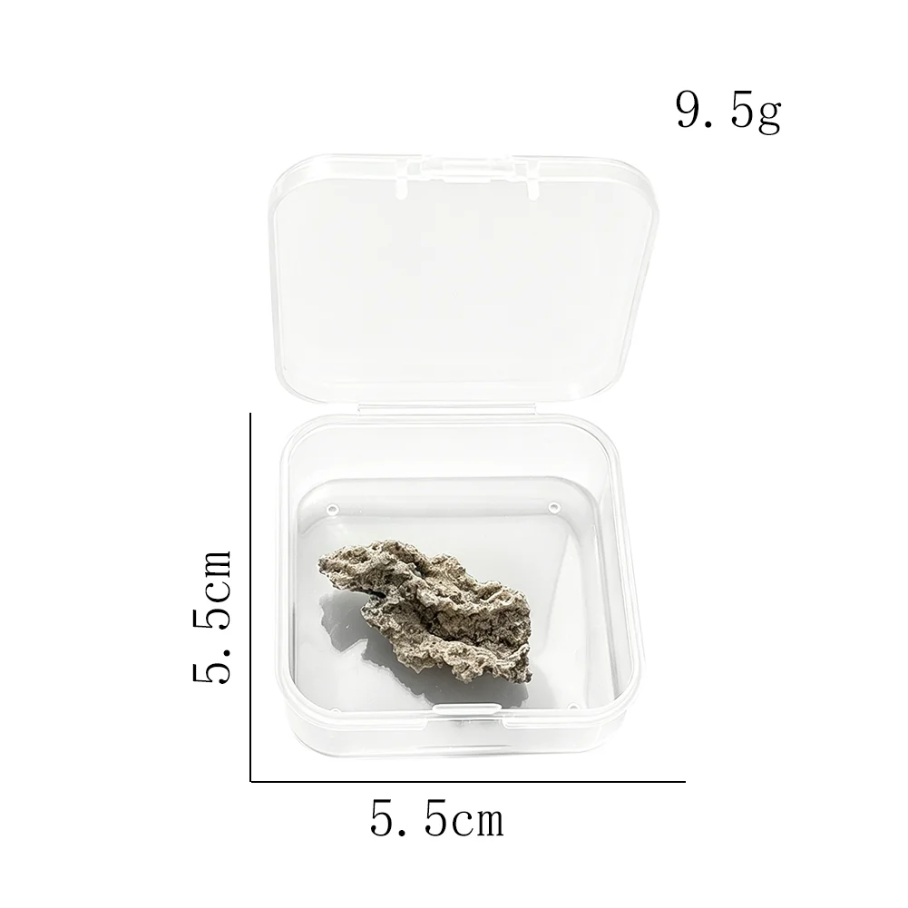 Natürliches Rohmineral-Exemplar mit transparenter Vitrine, Rohsteinprobe für Geologie-Bildung, Sammlung, Heimdekoration, Geschenk – Detail 6