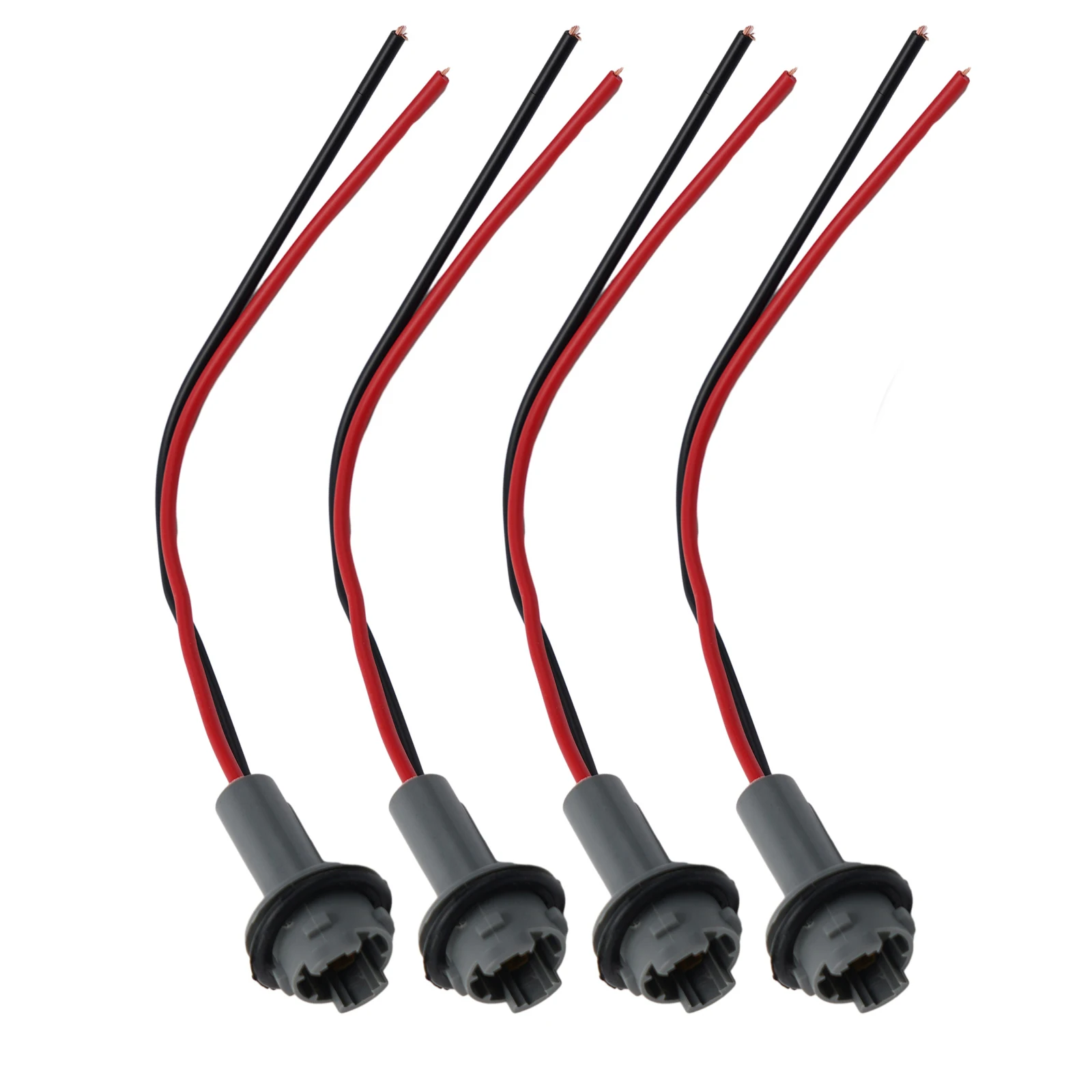 

4x Connector Socket Bulb Bundle PigTail T15 Rubber Wedge LED For T15 Lamp Holder Plastic Metal High Quality Auto Accessories