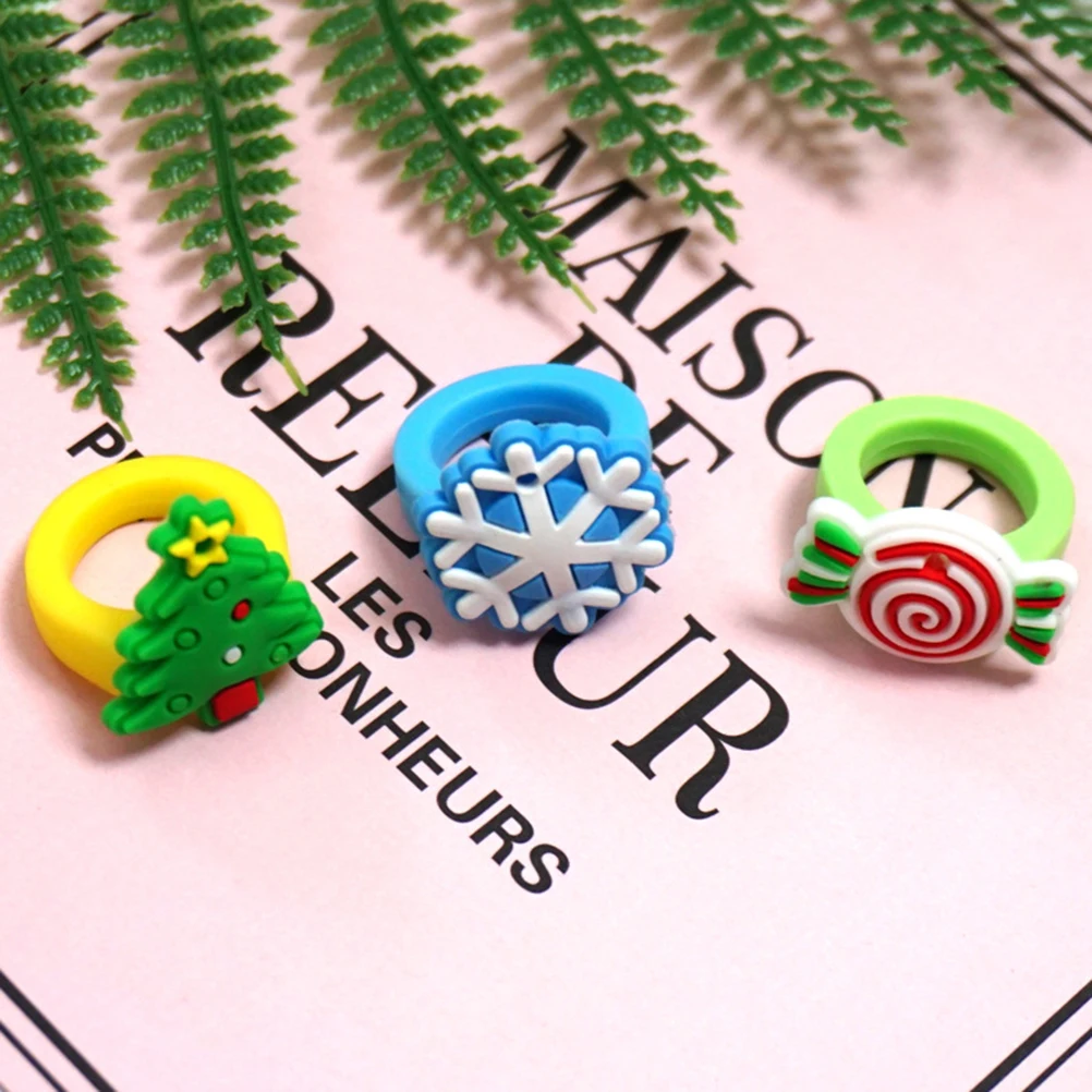 

30pcs Christmas For Kids Soft Pvc Cartoon Party Favors Gifts Decorations Festive Christmas Gifts For Kids Holiday