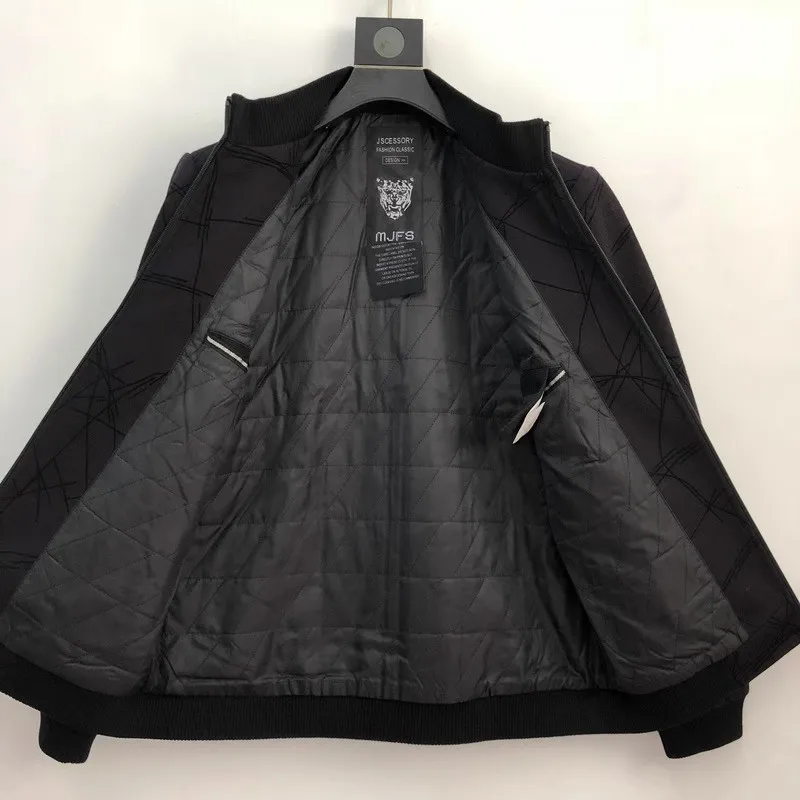 

Thiened Осень Зима Новый Sle Темно-Фиолетовый Красный Хлопковый Внутренняя Куртка для Мужчин Faion Urban Sle Длинный Свек Воротник-стойка