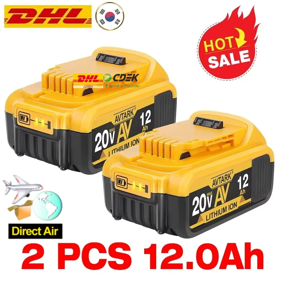 New 100% Original 12000mAh 20V for Dewalt Power Tool Battery DCB206 20V 15.0Ah Battery DCB206 20V Battery DCB205 DCB200