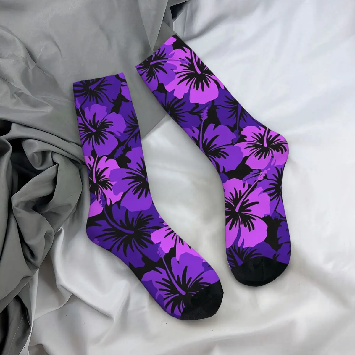 

Всесезонные чулки для экипажа, эпический гибискус, гавайский цветочный алоха (2), носки, повседневные длинные носки, аксессуары для мужчин и женщин, подарки