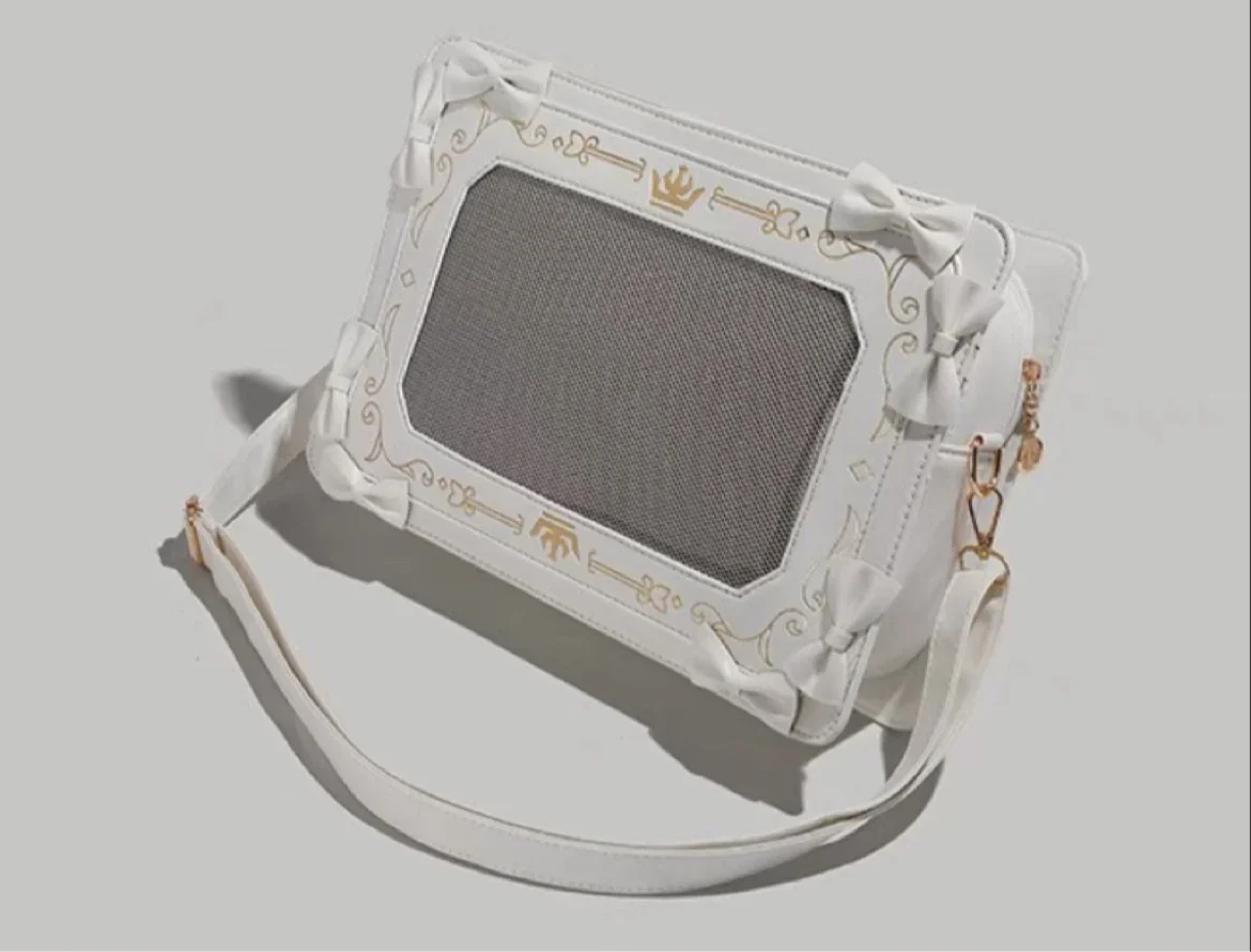 Original Photo Frame Pain Bag Shoulder Crossbody Bag Girl Multifunctional Retro Transparent Bag Lolita Daily Matching