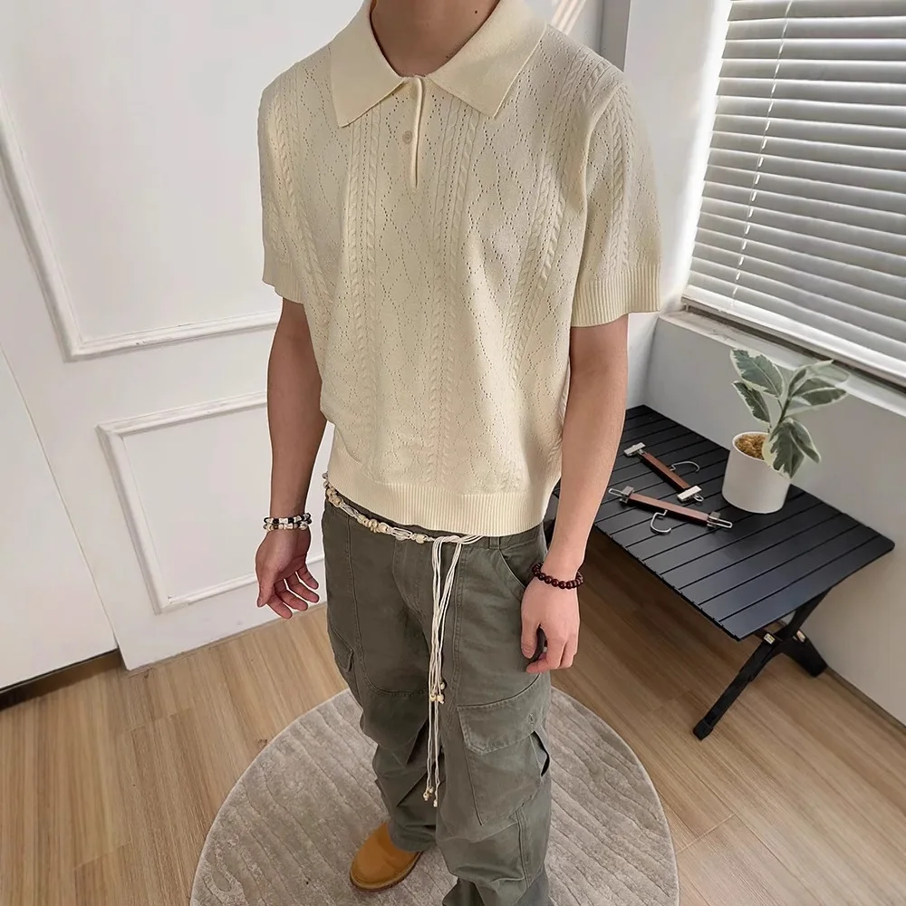 Polo Sweater Short-sleeved Men's Summer Thin High-end Old Money Style T-shirt Cleanfit