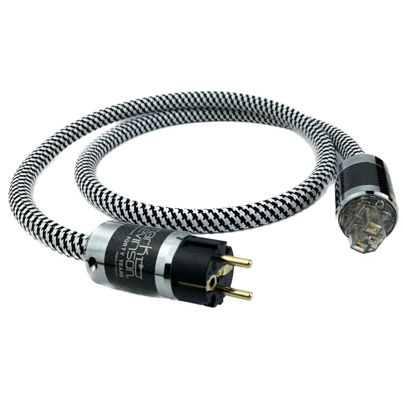 Mark Levinson C13 AC Power Cable Carbon Fiber Rhodium Plated US & EU Plug HiFi Audio Amplifier Power Cord