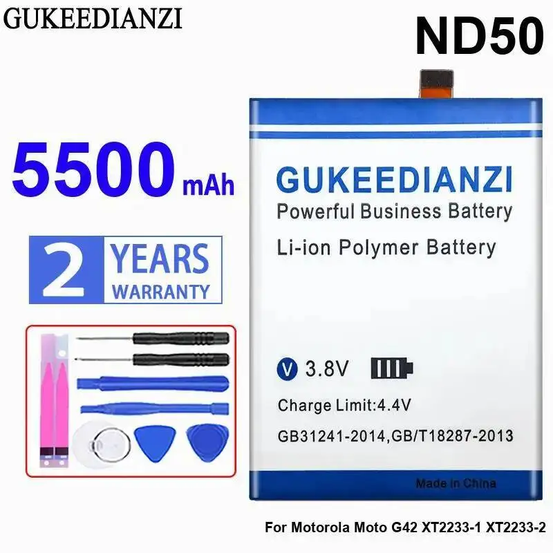 

ND50 5500Mah Mobile Phone Battery Fast Charging Stable For Motorola Moto G42 XT2233-1 XT2233-2