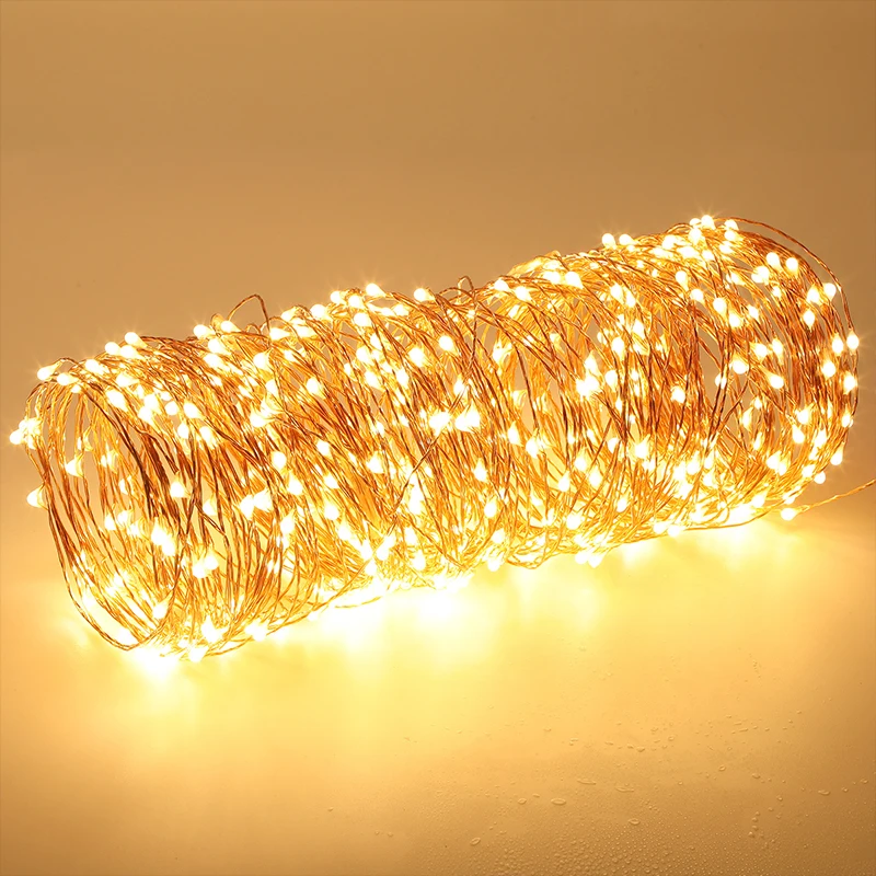 30M 50M 100M 120M LED String Lights Copper Wire Fairy Light Waterproof Garland for Christmas Holiday Wedding Room Decoration