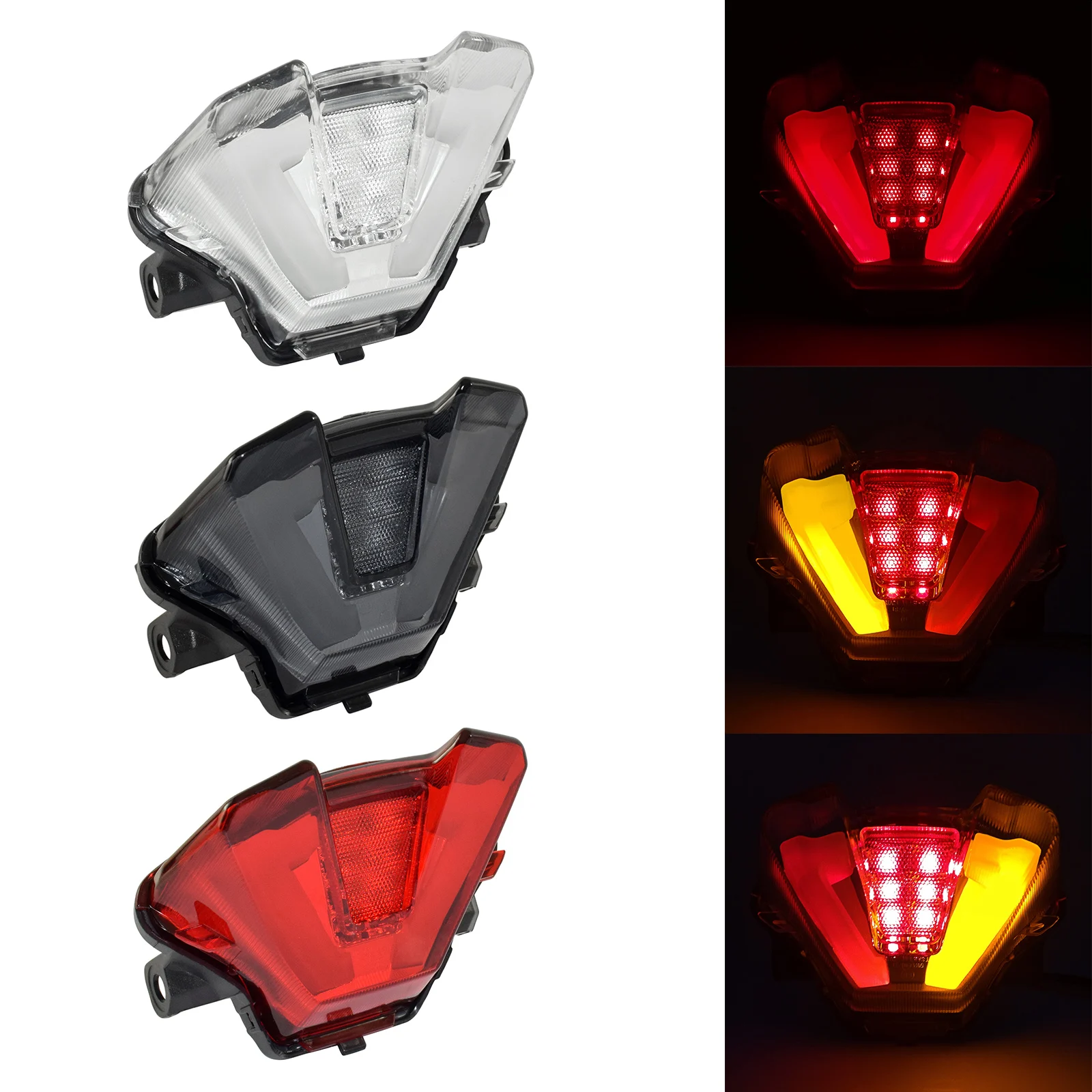 WAASE E-Mark LED Integrated Blinker Taillight Rear Tail Brake Stop Turn Signals Light For YAMAHA FZ07 MT07 MT-07 2021 2022