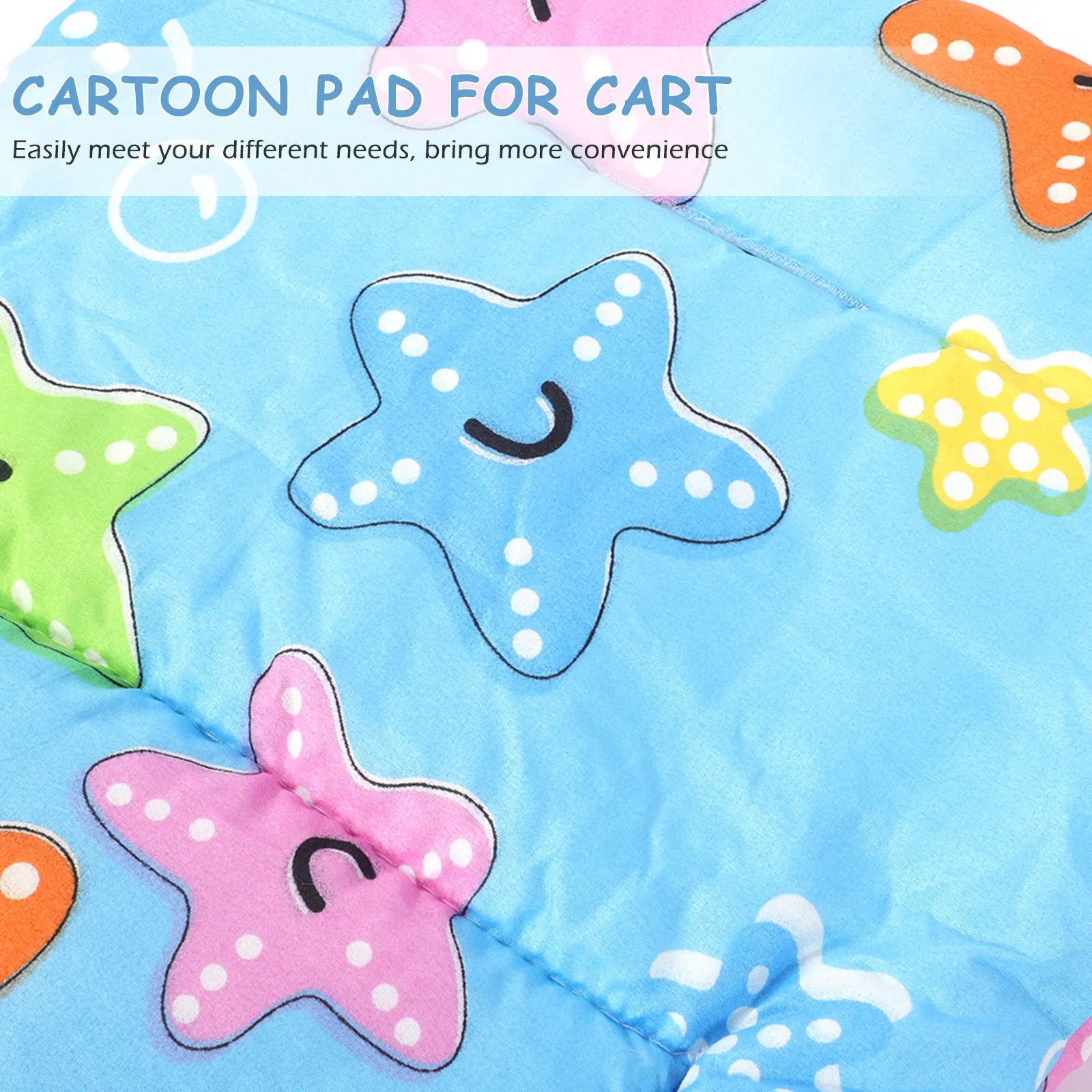 Baby Stroller Mat Cartoon Design Skin Friendly Large Size Breathable Seat Cushion Stroller Car Infant Seat Mat Summer Sleeping