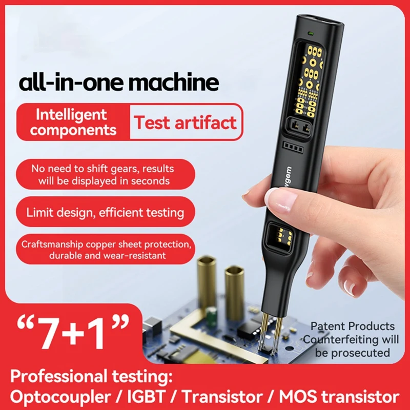 Awgem, probador de transistores optoacoplador multifuncional TO2P para tubo NMOS/PMOS PNP/NPN Transistor triodo para prueba IGBT/431