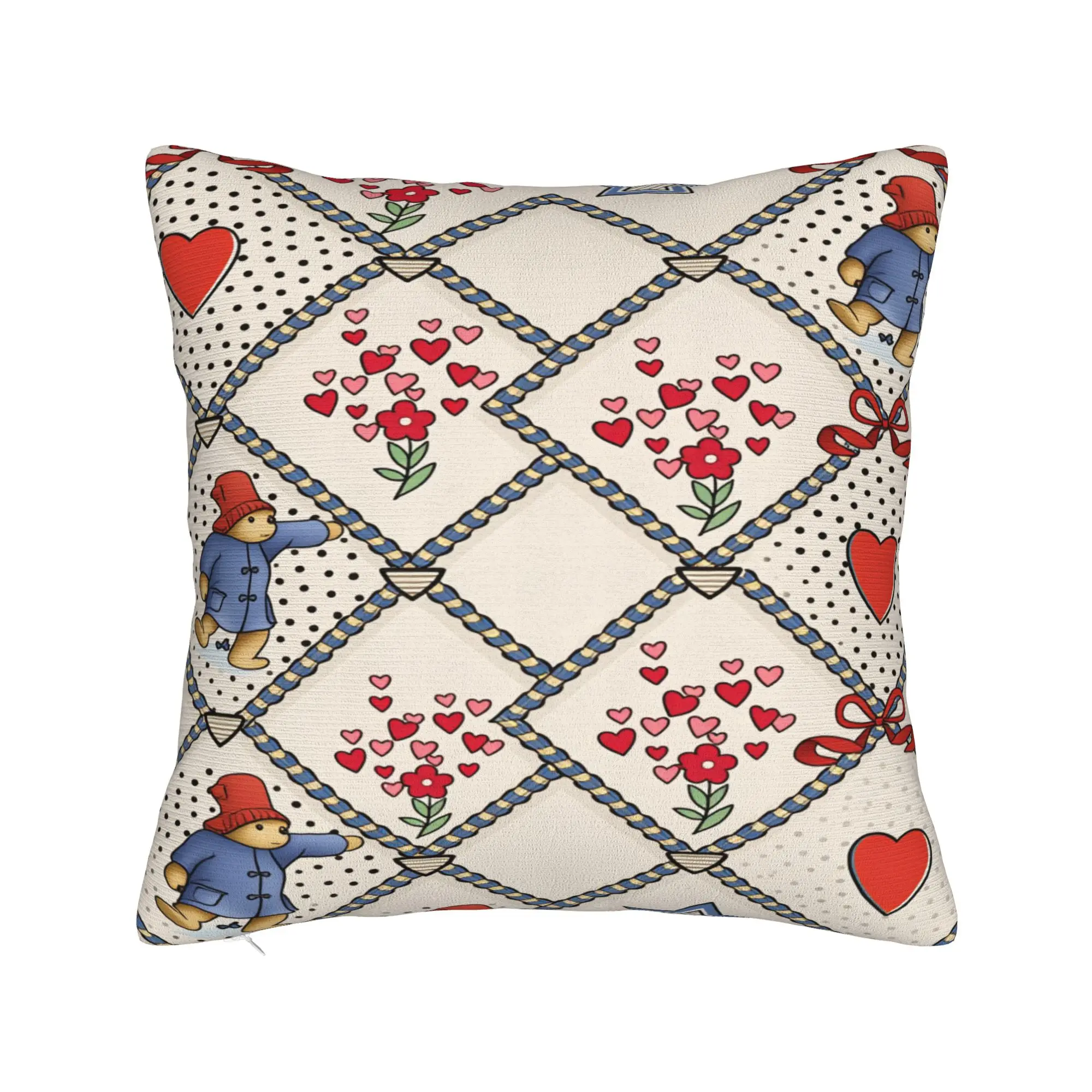 パディントンズ ブラウンズ ベア枕カバー ソフト枕カバー ソファ 車 ホームデコレーション レトロ トレンディ枕カバー