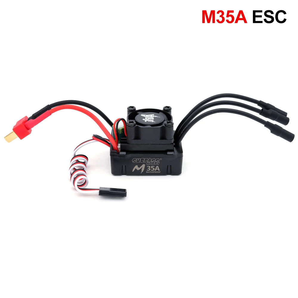 Surpass Hobby M35A M45A M60A Бесщеточный ESC 2-3S Встроенный водонепроницаемый регулятор скорости BEC для 1/10 1/12 1/14 RC Buggy Monster