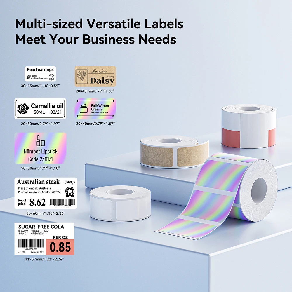 M2 Thermal Transfer Label Paper 2Rolls Scratch-resistant Adhesive Sticker Enduring High-low Temperature Tag With LongStorageTime