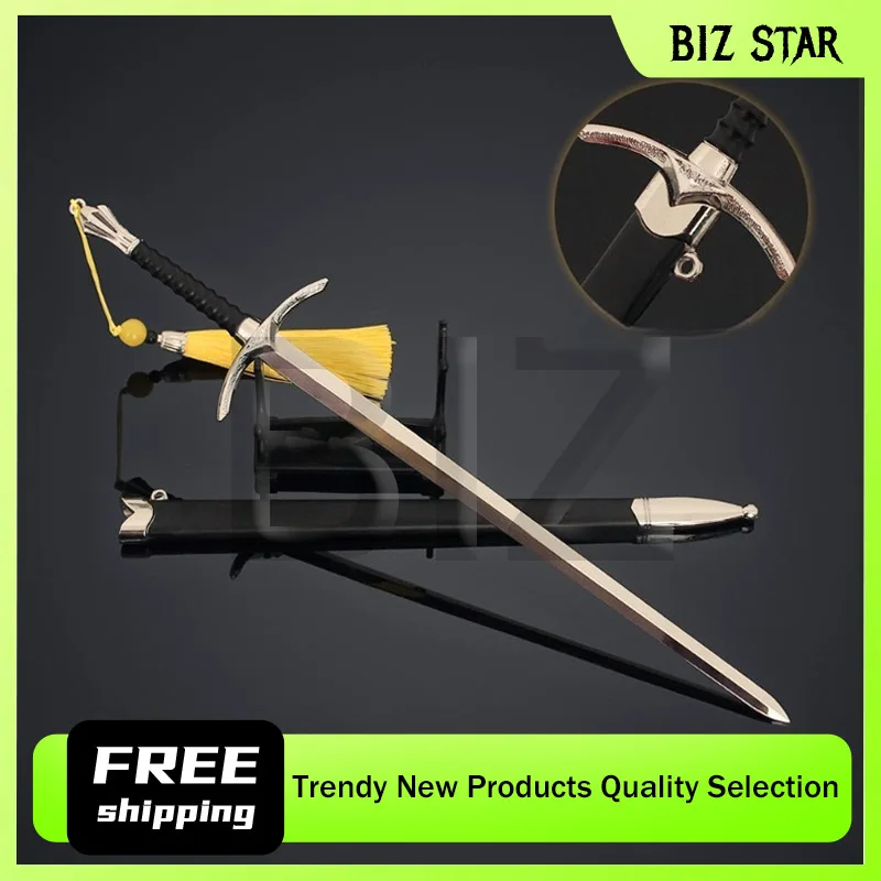 30cm/11.81in The Ring Gandalf Enemy Fencing Alloy Sheathed Sword Model Metal Toy Film and Television Accessories Ornaments Gifts