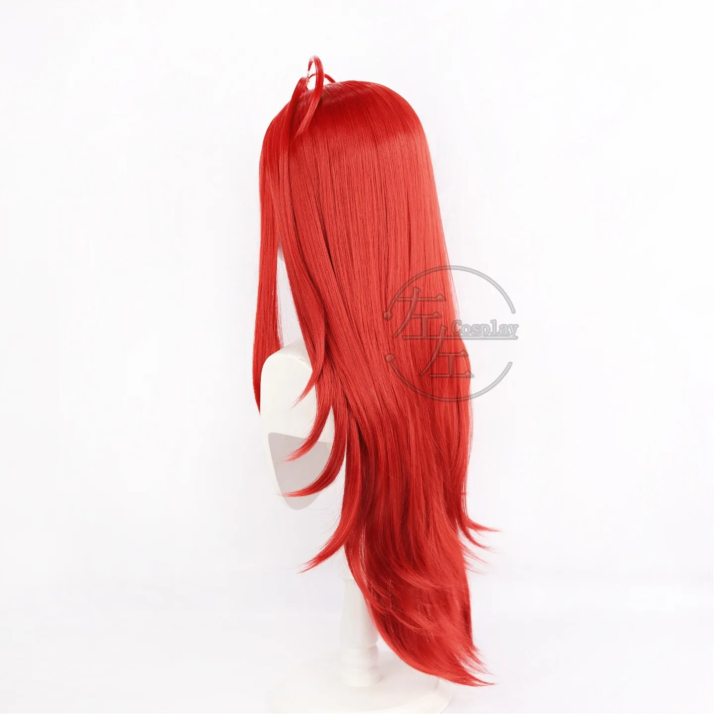 Dante Wigs Cosplay From Anime Game Nu: Carnival Red Long Braid Styled Synthetic Hair With a Chip Ponytail 4