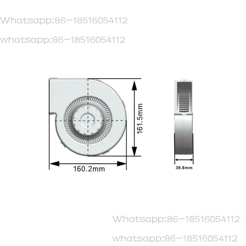 

Турбонагнетатель, центробежный вентилятор высокого статического давления, малошумная поддержка, электрический пластик