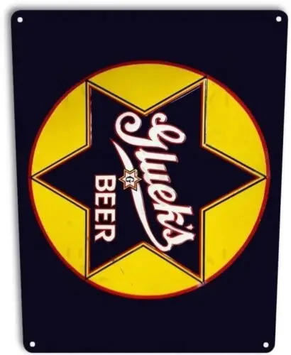 Gluek’s Beer Retro Star Logo Bar Man Cave Garage Wall Art Decor Metal Tin Sign