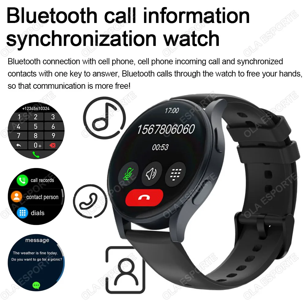 For Samsun Galax Smartwatch Women AMOLED Health Monitoring Watch Waterproof Voice Assistant Bluetooth Call Smart Watch 2024 Men