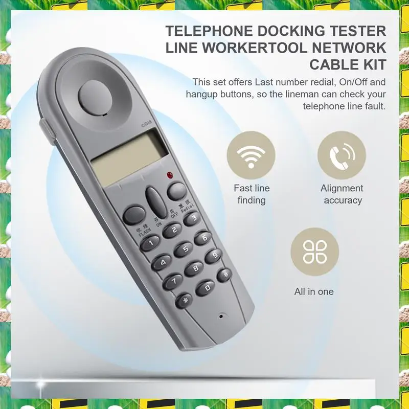 Probador de prueba de tope de teléfono electrónico 3C, herramienta de liniero, juego de cables de red, dispositivo C019, comprobación de fallos de línea telefónica, teléfono
