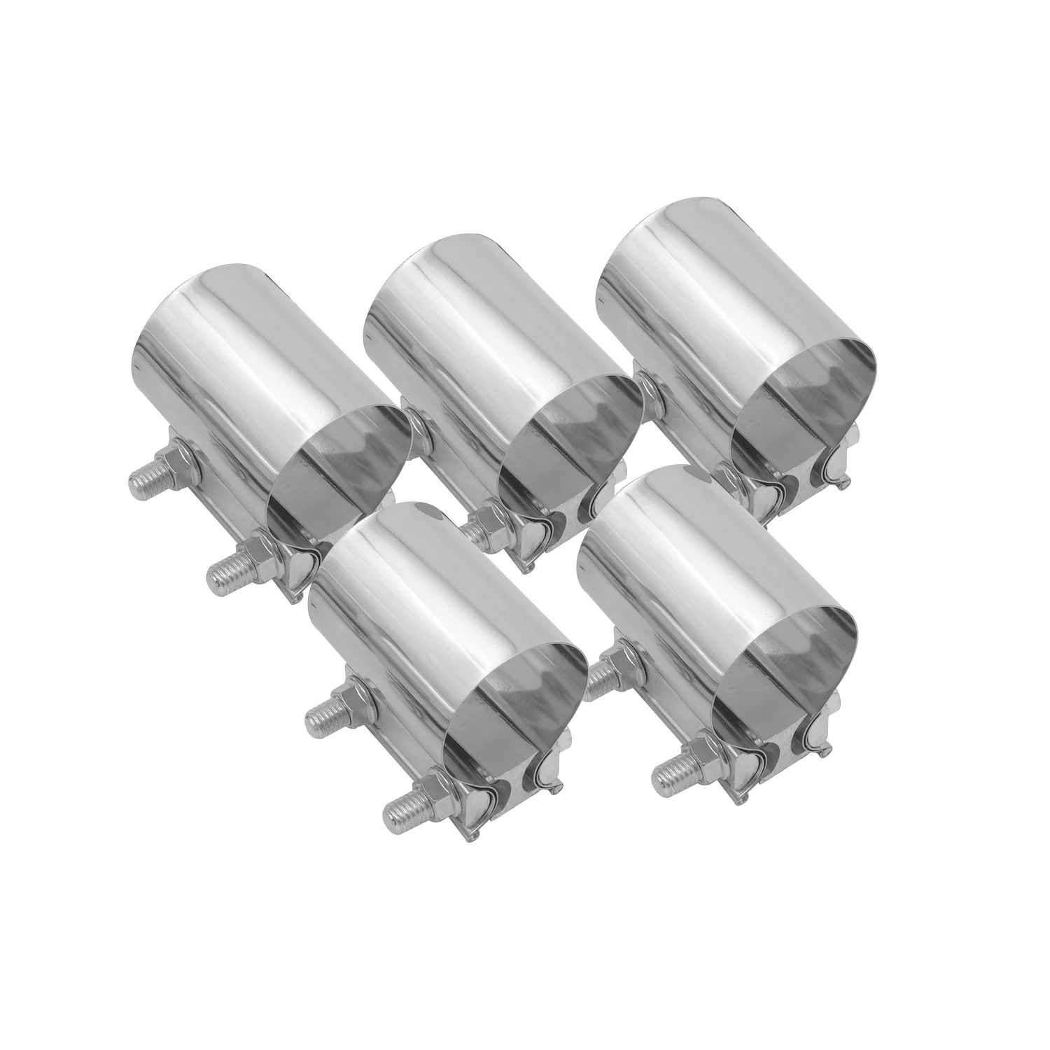Universelle Auspuffschalldämpferklemme aus Edelstahl 2" 2,25" 2,5" 2,75" 3" Stoßverbindungsbandschelle für 51 57 63 76mm Schalldämpferrohre – Detail 4