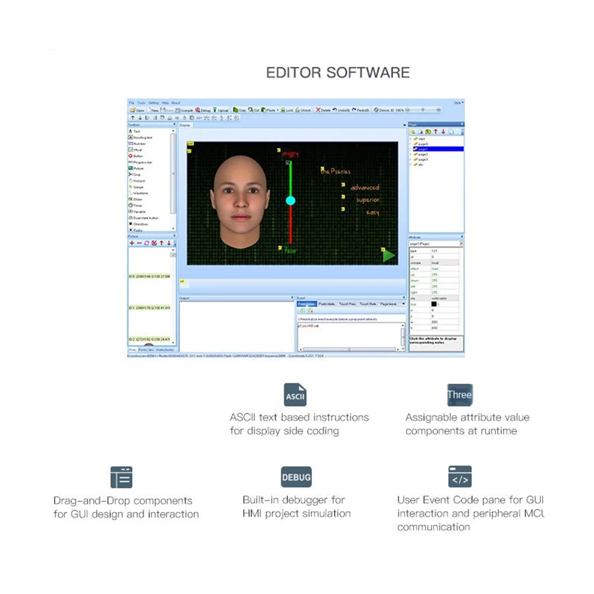 Nextion Smart Series NX8048P070-011R 7.0inch Resistive Touch HMI Display LCD Module Resistive Screen Without Housing