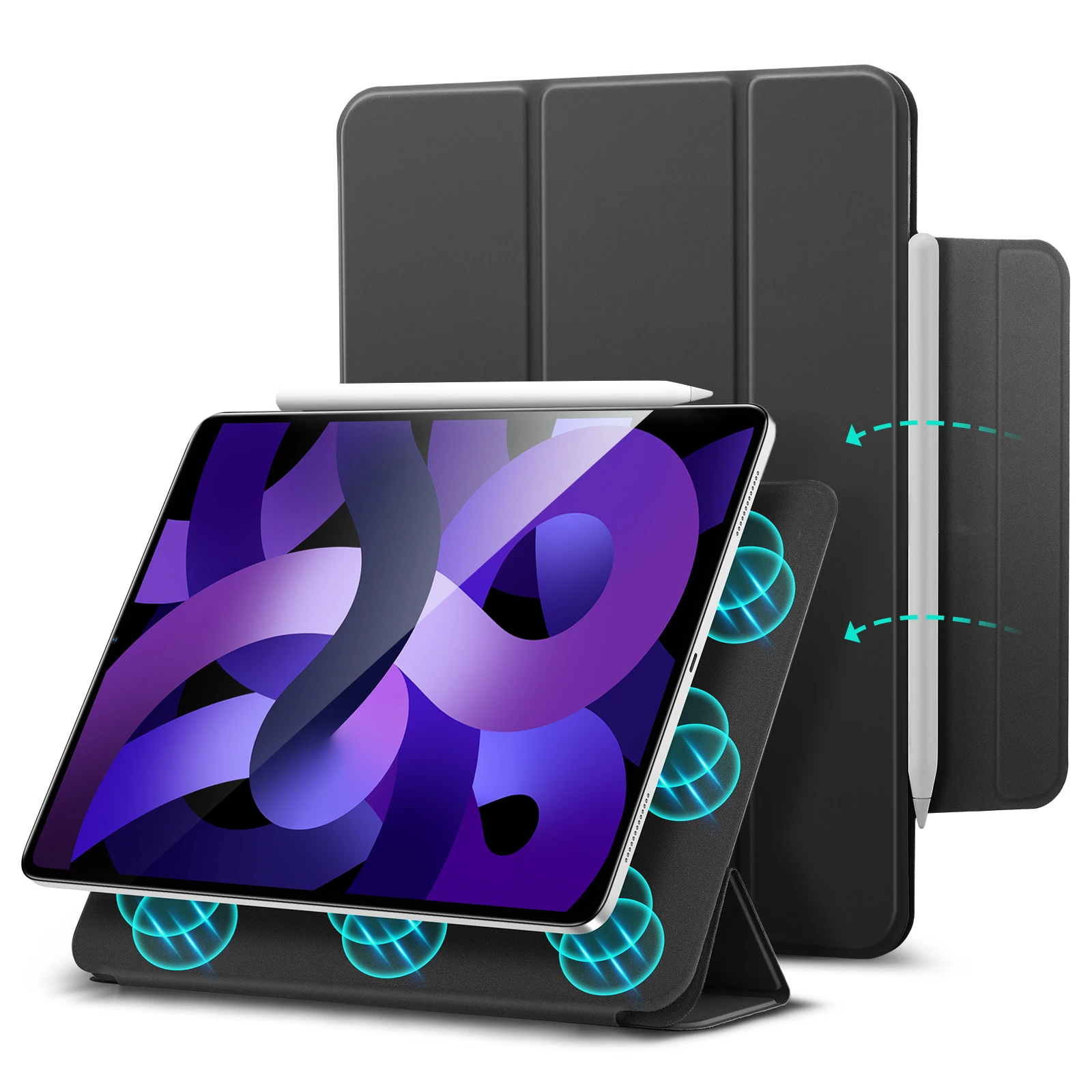 for iPad Pro 11 12.9 Inch 2020 Case Secure Magnetic Smart Case for 12.9 inch iPad Pro 11 Case with Pencil Holder 2th Generation