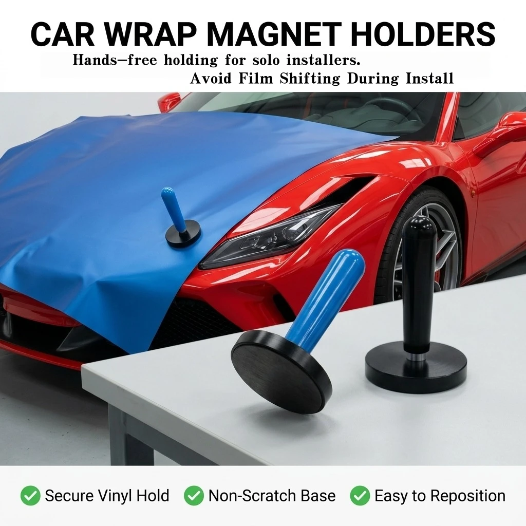 Car film magnetic positioning base, vinyl color change film tool, window sunshade film sticker positioning magnet bracket