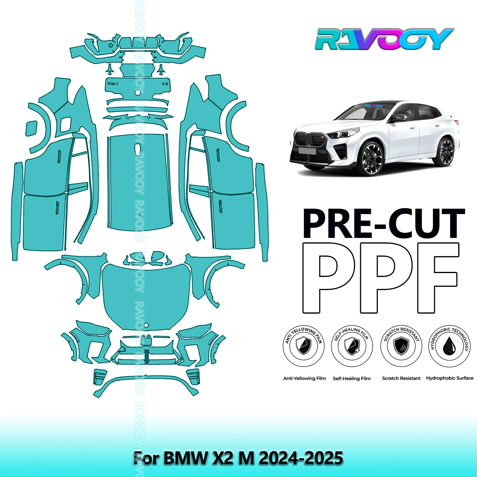 

Car Precut PPF Paint Protection Film Full Vehicle For BMW X2 M 2024-2025