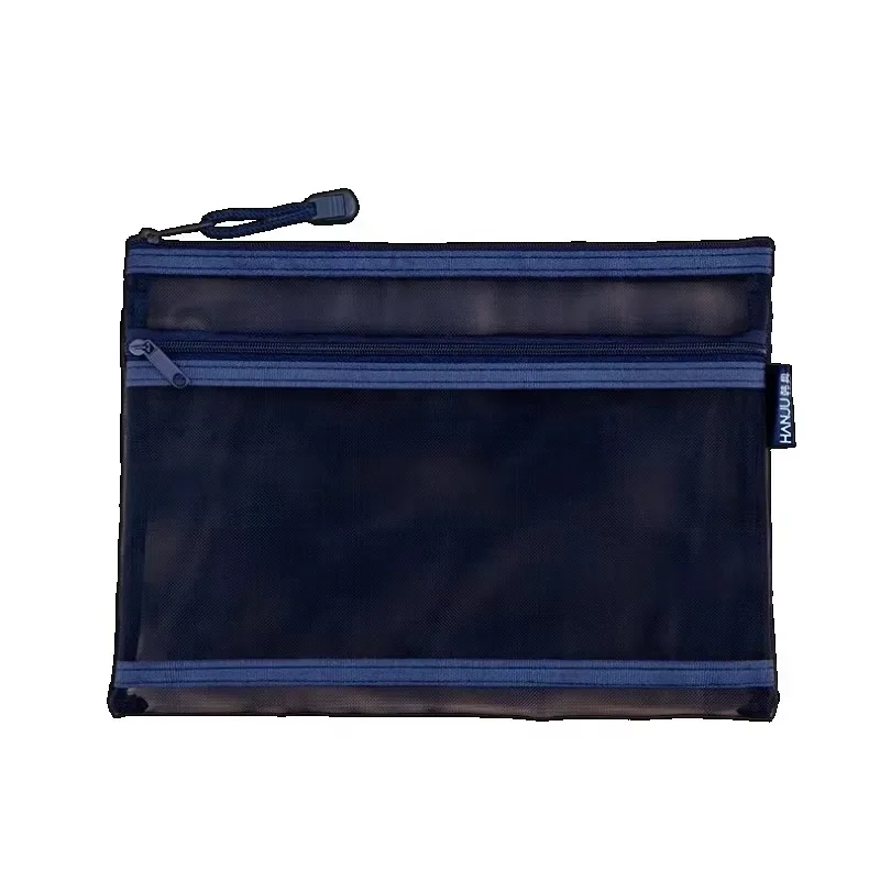 Bag Travel Ticket Data Line Pen Storage Portable Thin Foldable Cosmetic Bag Pencil Case for Translucent Mesh Nylon Storage Bag