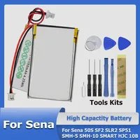 XDOU SENA50S SENASF2 SMH-5 SMH-10 Replace Battery For Sena 50S SF2 SLR2 SP51 SMH-5 SMH-10 SMART HJC 10B + Free Tools