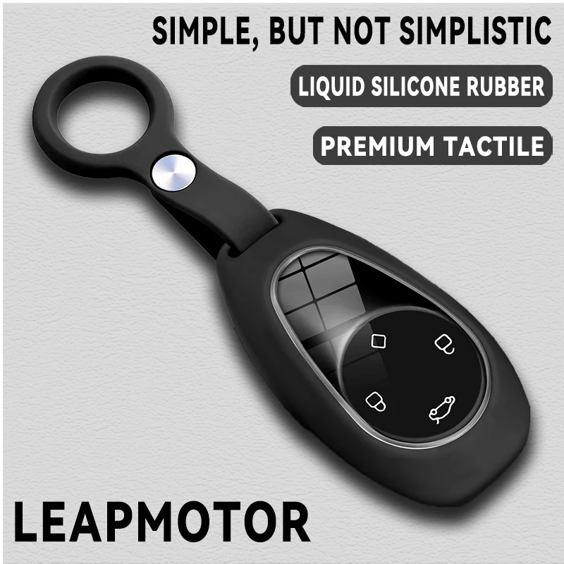 Silicone Leapmotor Car Key Fob Case, Key Cover Protector For Zero Run T03 C01 C11 C10 B10 S01 Auto Remote Key Shell Accessories