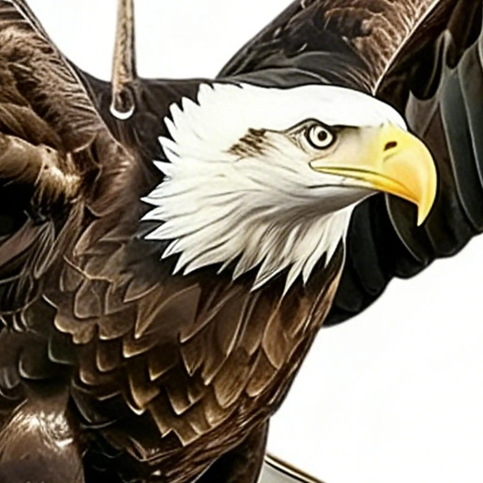 Scare Birds Away Pendant 2D Acrylic Eagle Ornament With Reflective Strip Bird Reflectors To Keep Birds Away For Garden Yard