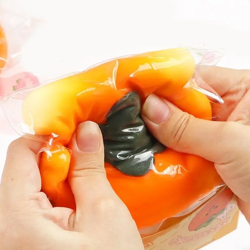 Fruit réaliste Persimmon Stress Stress Ball Sensory Democompressing Toy avec lent jouet sûr en hausse pour les enfants Adulte