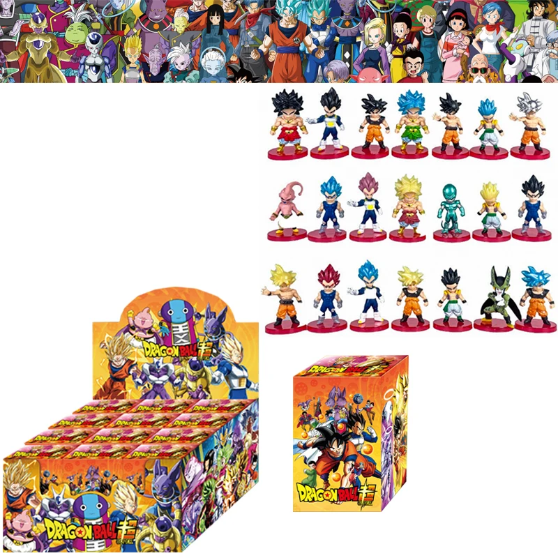 Caja Sorpresa Dragon Ball Super: Set de Figuras de Acción de Son Goku, Vegeta, Broly y Buu, Figuras de Anime, Modelo Ultra Instinct, Regalos para Amigos, Juguetes