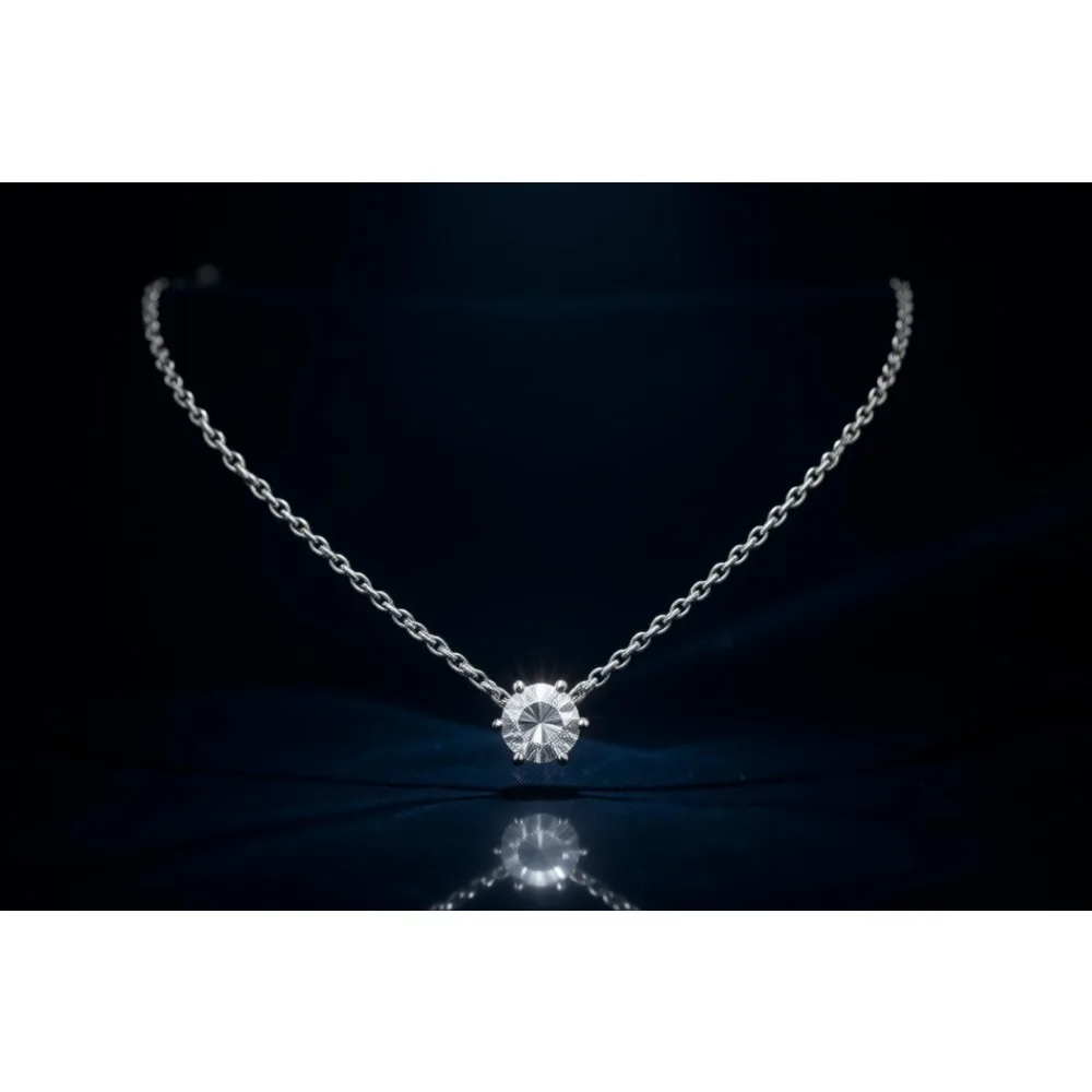 

Изящное колье из стерлингового серебра 925 пробы с опцией вставки сияющего камня по месяцу рождения, регулируемая длина от 16 до 18 дюймов.