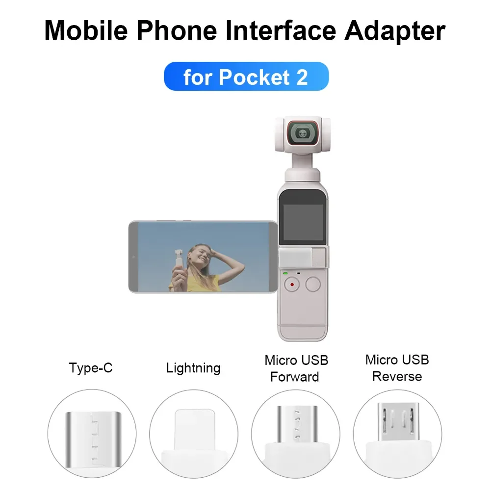 

Charging Converter Adapter Common Connector For DJI Osmo Pocket2 Mobile Handheld Gimbal Camera Connector Phone Accessories